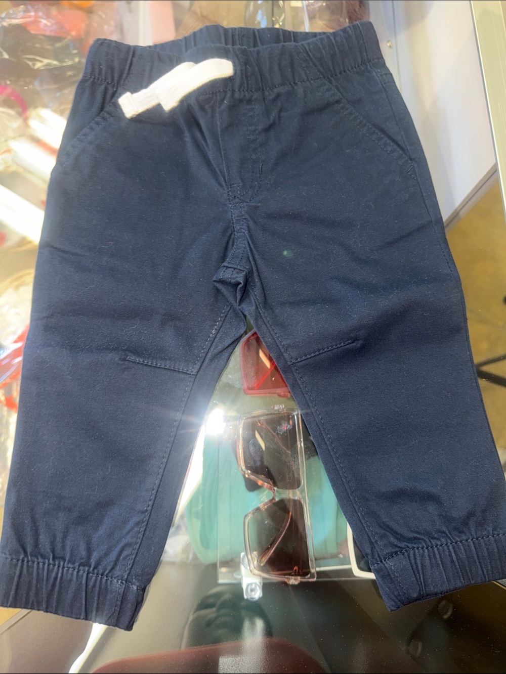 Cat & Jack Navy Blue Pull-On Jogger Pants